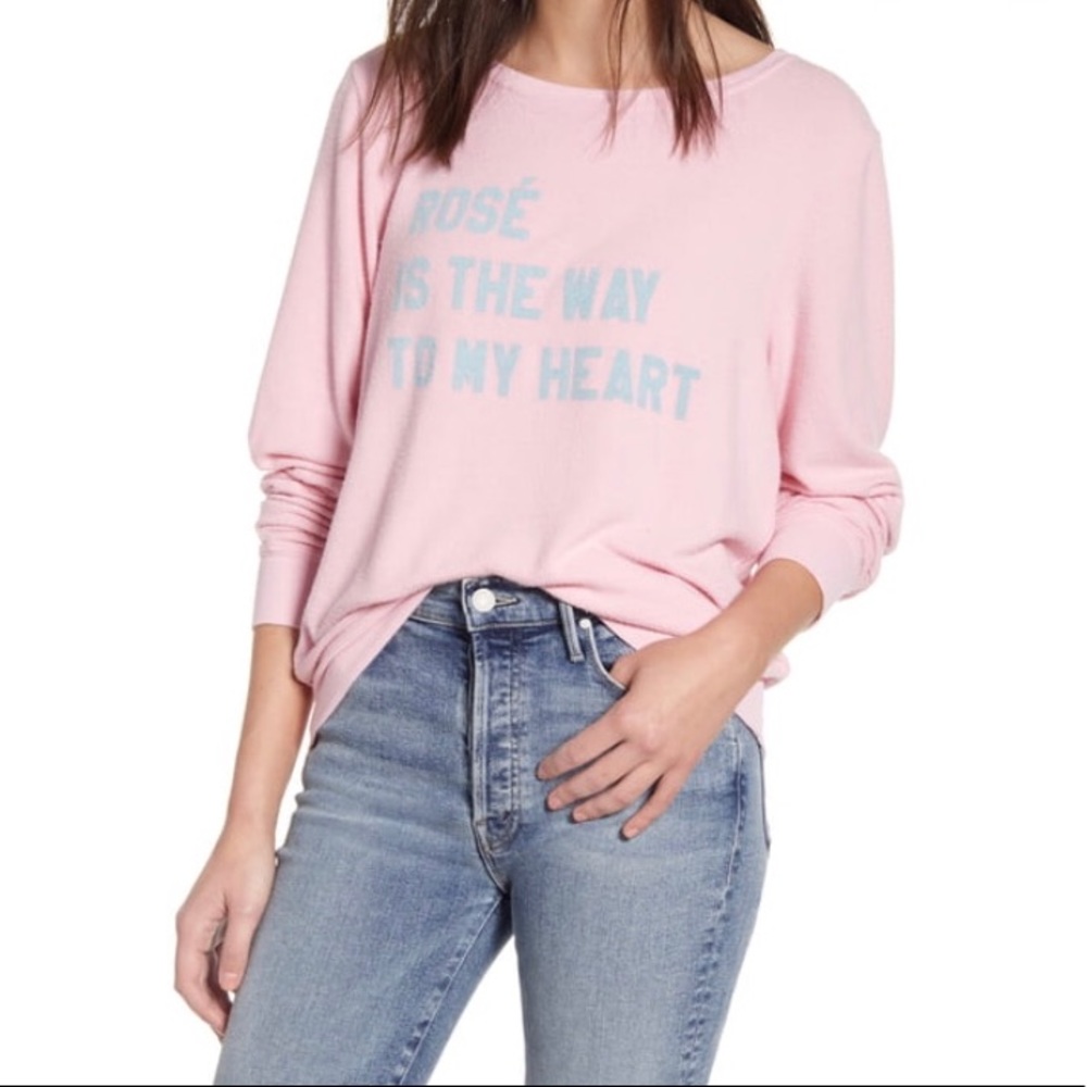 Wildfox Rose Is The Way To My Heart Sweatshirt